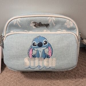 Disney Primark Stitch Light Blue Floral Crossbody Bag NWT
